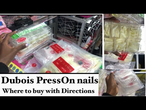 DUBOIS PRESS ON NAILS WITH DIRECTIONS TO THE SHOP.