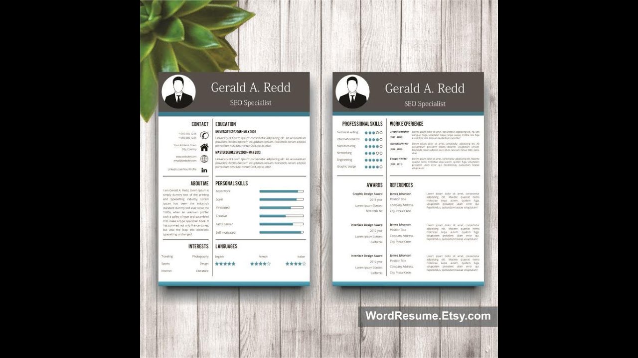 professional resume template for microsoft word youtube microsoft word professional