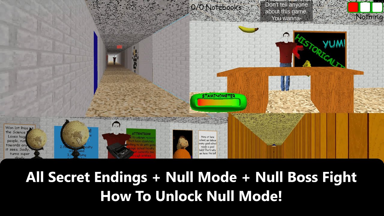 NULL BOSSFIGHT!!! - Baldi's Basics Classic Remastered #05 (Null Mode + New  Secret Ending) 