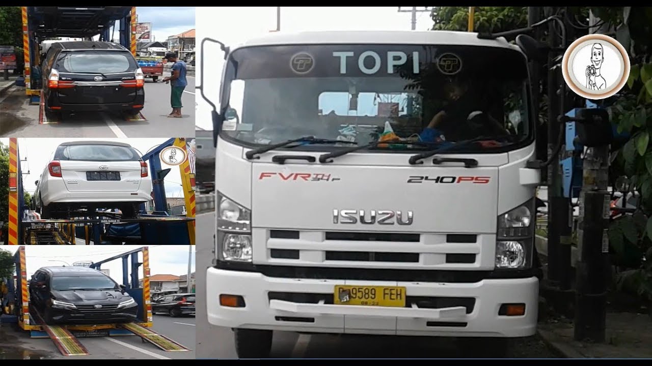  KEREN  Trailer Isuzu Giga Bongkar Muatan Mobil  XENIA  