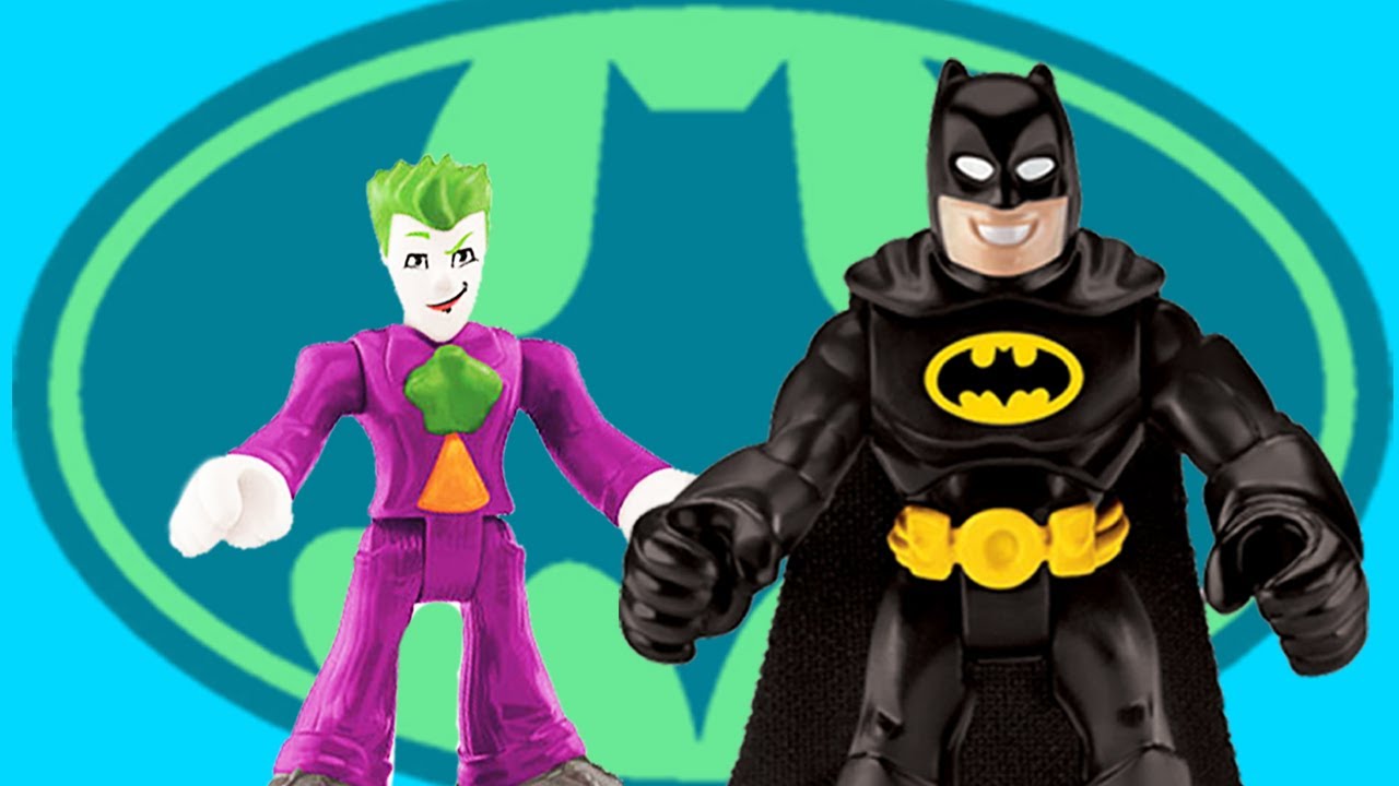 Joker vs Batman Spiderman Iron Man and Hulk avengers Joker grows huge! imaginext toys