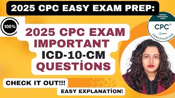 2025 CPC Exam: Definitive ICD-10-CM Questions Answered#cpc#cpcexam,cpcprep,cpc2025 #icd10cm #exam