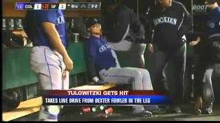 Foul Ball Injures Troy Tulowitzki