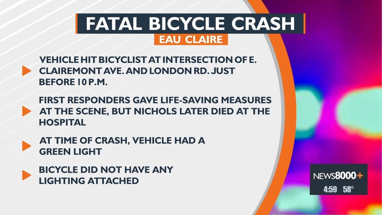 Accident claims life of cyclist in Eau Claire car collision - YouTube