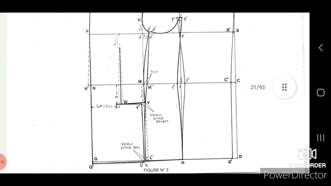 الجزء(2)من رسم الباترو الاساسي الفرنسي.البدلة الرجالية=patron de base  veste VAUCLAIR.
