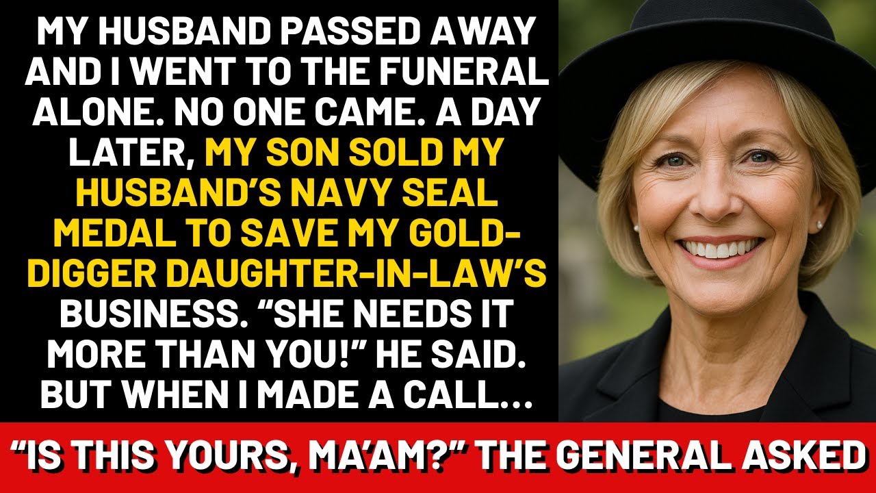 My husband passed away and I went to the funeral alone. No one came. A day later, my son sold my...