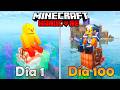 Sobreviví 100 Días en un Mundo solo de CORALES en Minecraft Hardcore