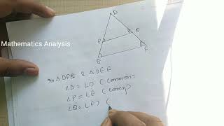 Class 10 maths Theorem 6.4 proof | Chapter 6 triangles | SSS criteria