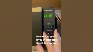 How to set power level on Hamilton Beach microwave
