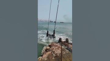 Heavy Sea Work You’ve Never Seen Before 😳 | Dredging Crane Power 💪#shorts