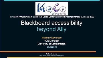 Blackboard accessibility beyond Ally