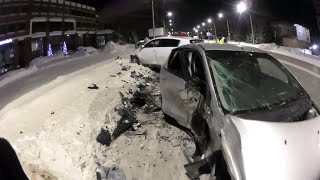 видео: Пьяный на встречке в -40. ДТП… картинка: Пьяный на встречке в -40. ДТП…