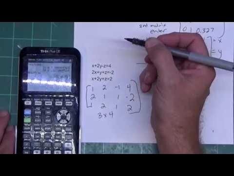 Using RREF with a TI-84 calculator - YouTube