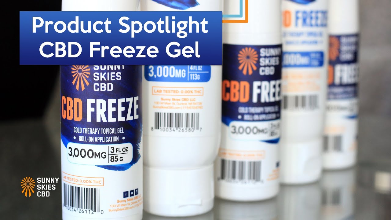 CBD Freeze Gel | CBD Topical | CBD For Pain | Sunny Skies CBD