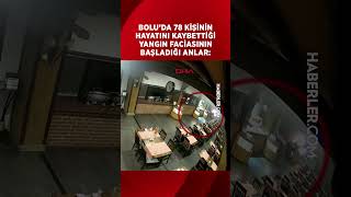 Boludaki Otel Faciasında Yangının Çıkış Anı Kamerada Resimi