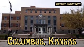 Small Town Columbus, KS: BNSF Railroad, Victorian Houses, Carnegie Library, Town Square & Courthouse