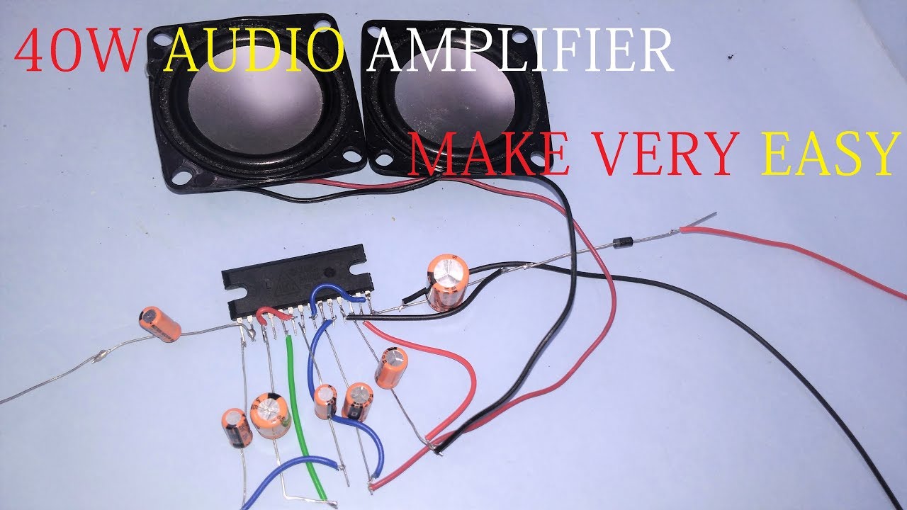 40W Audio Amplifier (Step By Step) Make Very Easy - YouTube