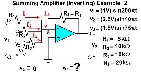 Electrical Engineering: Ch 5: Operational Amp (7 of 28) Summing Amplifier (Inverting) Example 2