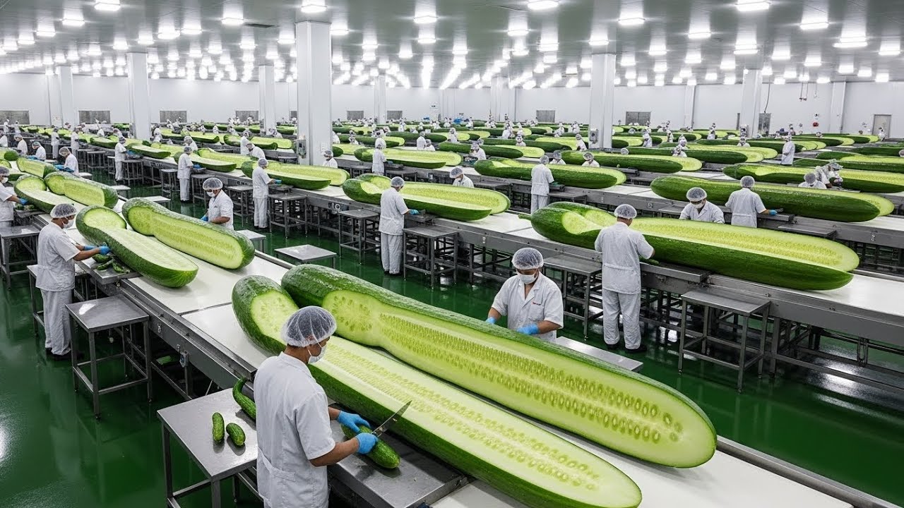 Inside a Modern Pickled Cucumber Factory: From Fresh Cukes to Crunchy Pickles (Full Process)