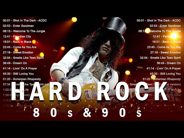 Classic Hard Rock 80s u0026 90s - Top 100 Classic Hard Rock Songs Of All Time - Best Rock Songs 80s, 90s class=