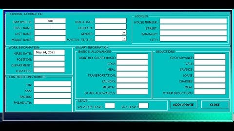 EXCEL PAYROLL VBA STEP BY STEP TUTORIAL PART 4