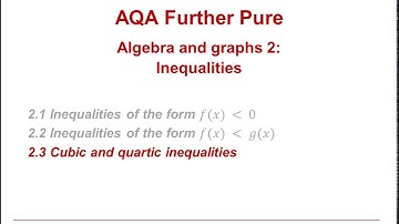 AQA Further Pure: Algebra & graphs 2-3