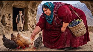 Rural Afghanistan Life  Daily Life of a Nomadic Couple Herding Sheep in the Mountains