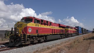 THREE FEC freight trains - FEC 210-28 - FEC 121-27 - FEC 109-28 - 5/29/21