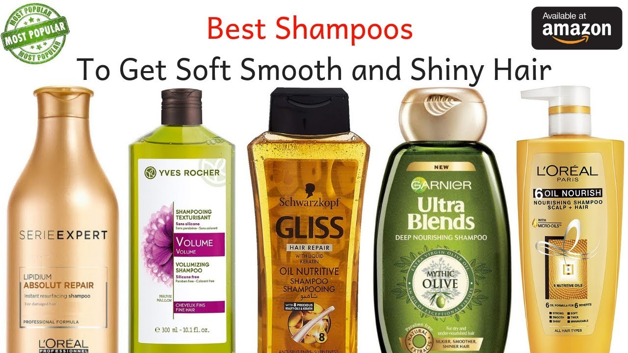 ideologi ugentlig mager Best Shampoos To Get Soft Smooth and Shiny Hair I Top 10 shampoo In India  With Price - YouTube