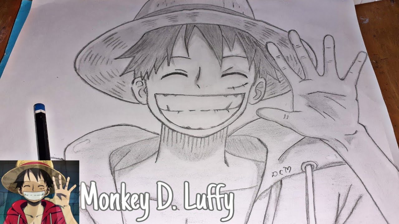 Monkey D Luffy One Piece Pencil Sketch Drawing Youtube