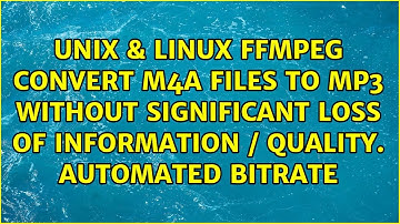 FFMPEG: Convert m4a files to mp3 without significant loss of information / quality. Automated...