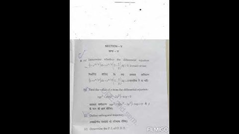 B.sc .2nd sem.(Maths)ODE(ordinary differential equations)que.paper. ( April2018)link indescription👇🏻