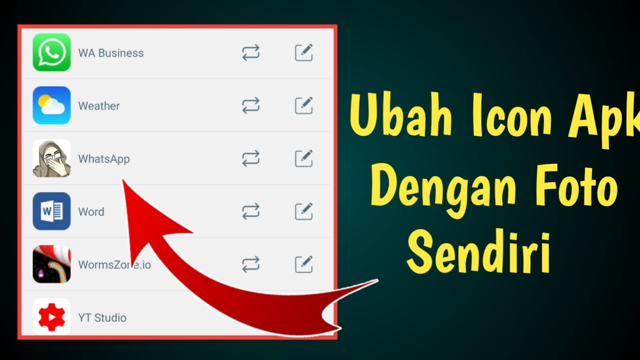 Cara Mengubah Icon Aplikasi Dengan Foto Sendiri 