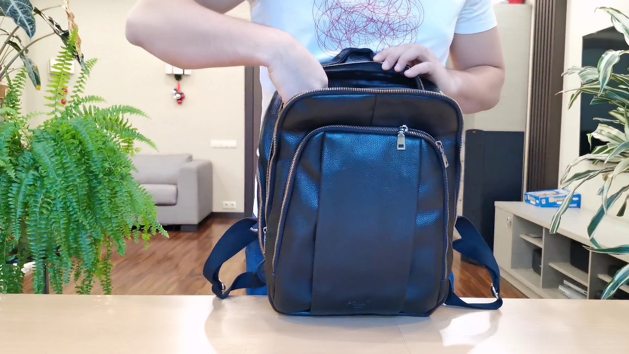 Кожаный рюкзак Polar 21805