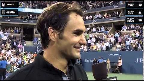 Federer vs Monfils - Post Match Interview