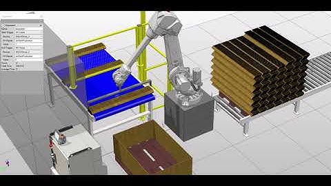 Pick and Place real time robot simulation [ABB Robot Studio IRB4600]