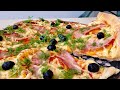 Пицца, Обалденный Домашний Рецепт | Pizza with Bacon, English Subtitles