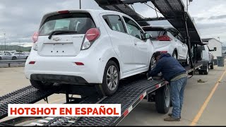 Transportamos tres carros, uno que no prendía.  Si se pudo! Hotshot en Español