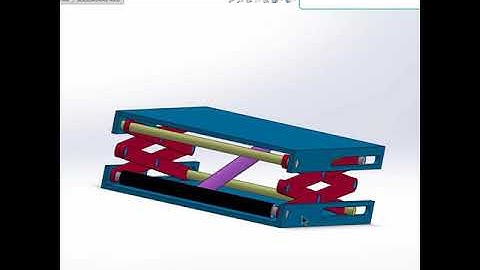 Hydraulic Scissor Lift Mechanism in Solidworks | Shorts!