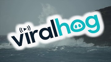 Tourist Almost Slammed by Massive Wave || ViralHog