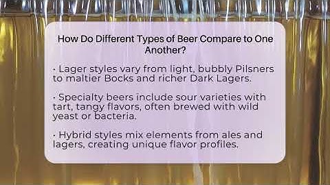 How Do Different Types of Beer Compare to One Another? - The Pint Guy
