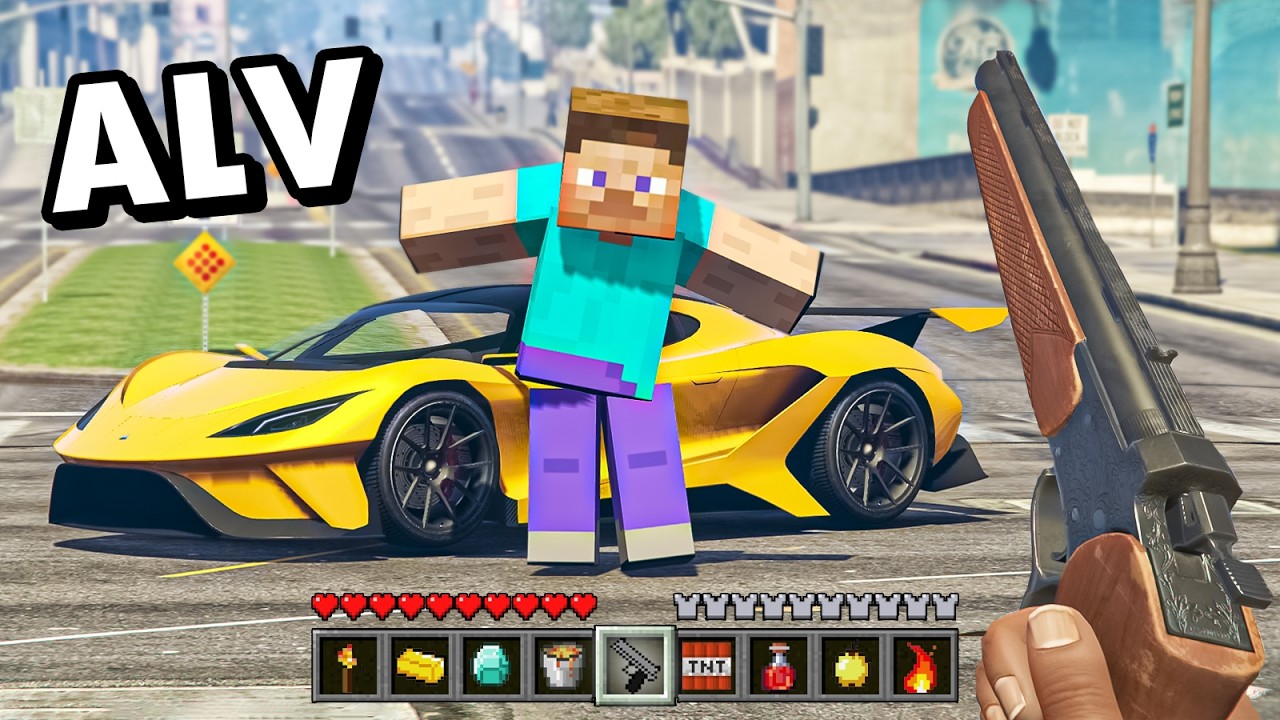 Jugando MINECRAFT en GTA 5 💎⛏️
