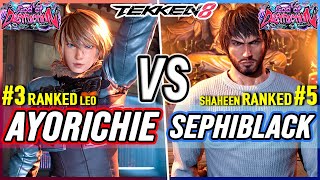 T8 🔥 AyoRichie (#3 Ranked Leo) vs Sephiblack (#5 Ranked Shaheen) 🔥 Tekken 8 High Level Gameplay