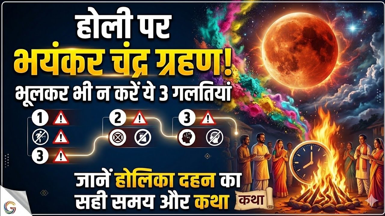 होली पर भयंकर चंद्र ग्रहण ! भूलकर भी न करें ये 3 गलतियां, जानें होलिका दहन का सही समय और कथा