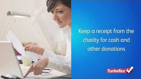 Deducting Charitable Contributions - TurboTax Tax Tip Video