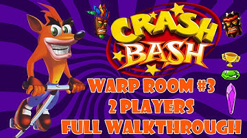 Crash Bash (PSX) - 201% Walktrough CO-OP(2P) no Commentary ALL TROPHIES, GEMs, CRYSTALS N