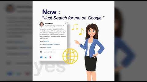 Google Introduce the people card / #VirtualCard . How to make yourself visible.  