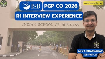 ISB PGP Co 2026 R1 Interview Experience | All about the New Format