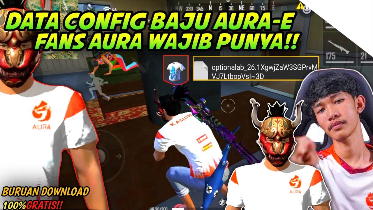 SKINS GRATIS FREE  FIRE   CONFIG BAJU  FRONTAL GAMING AURA 