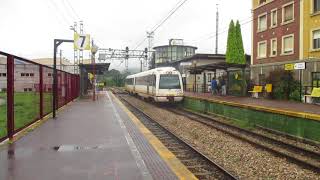 Renfe-Feve: 3641-42 en la línea Laviana-Gijón por El Berrón, Asturias